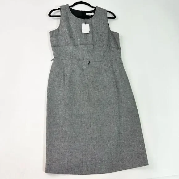 Calvin Klein Suit Womens 10 Black And White Linen Blend Double Breasted NWT - Picture 11 of 16